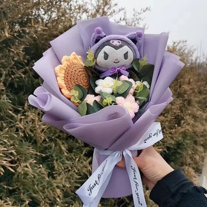 Hello Kitty Cartoon Plush Bouquet  Anime Rose Flowers Doll Home Wedding Decoration Christmas Valentine's Day Gift My Store