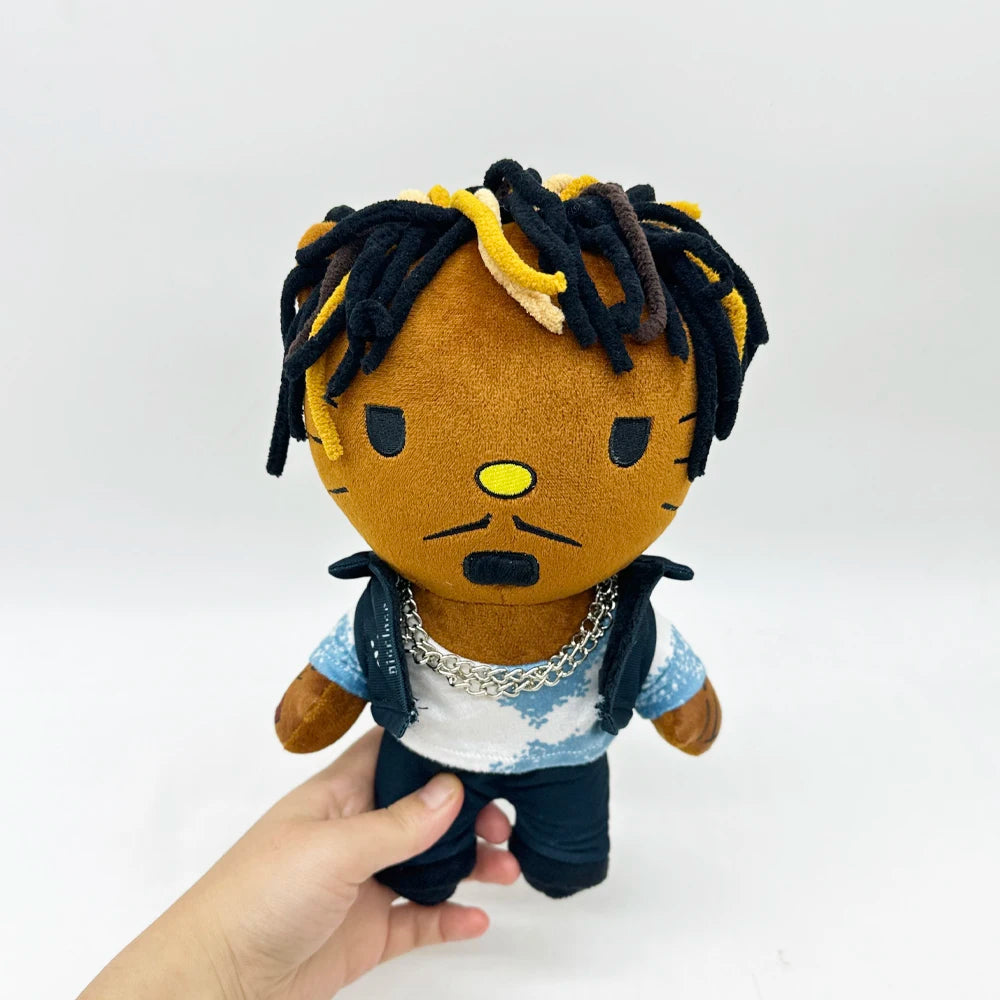 Hello Kitty Plush Doll Braided Head Vest Boy Figure Stuffed Toys Cute Boys Girls Birthday Gifts 25cm My Store
