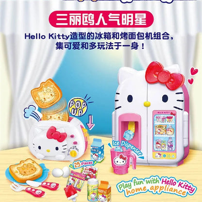 Sanrio Hello Kitty Small Appliances Refrigerator Oven Rice Cooker Girl Simulation Play House Toy Set Kawaii Child Birthday Gift My Store