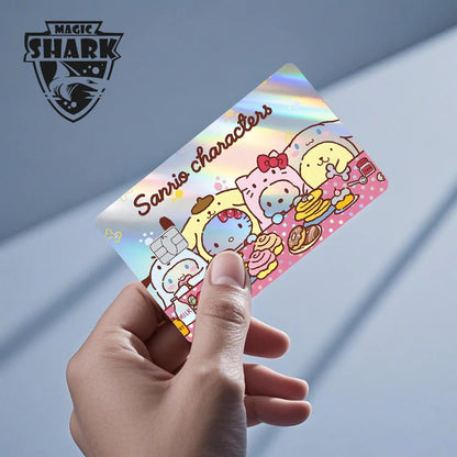 Hot Sale Hello Kitty Kuromi Holographic Laser Shinny Film Skin Cover Sticker for Debit Credit Card Bank Card My Store
