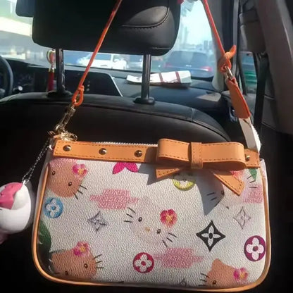Sanrio Hello Kitty Anime Peripheral Products Outdoor Handbags Women One Shoulder Style Stick Bag Trendy Crossbody Bag Toy Gifts My Store