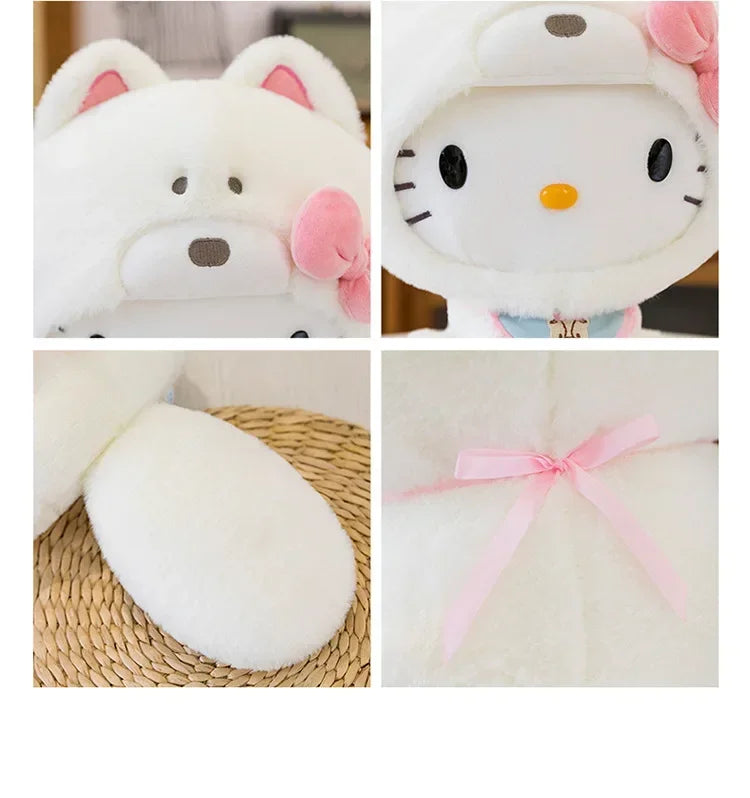 Hot Sanrio Large Size Hello Kitty Transforms Into A Puppy Series Plush Toy Cartoon Anime Filled Doll Kawaii Decorate Girl Gifts My Store