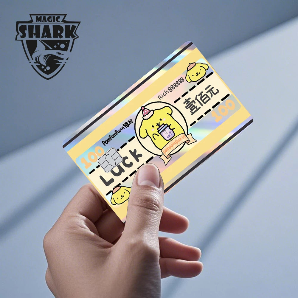 Hot Sale Hello Kitty Kuromi Holographic Laser Shinny Film Skin Cover Sticker for Debit Credit Card Bank Card My Store