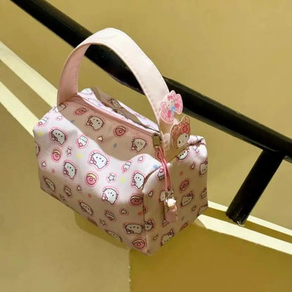 Sanrio Hello Kitty Cartoon Makeup Bag Kt Cat Portable Travel Toiletry Bag Outing Tee-Dimensional Handbag Girl Birthday Gifts My Store