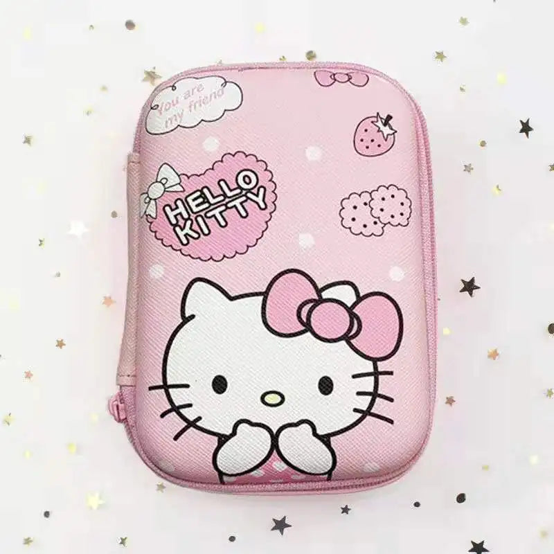 Cartoon Sanrio Data Cable Headphone portable hard drive Storage Bag Charger Protective Case coin purse Travel essentials gifts My Store