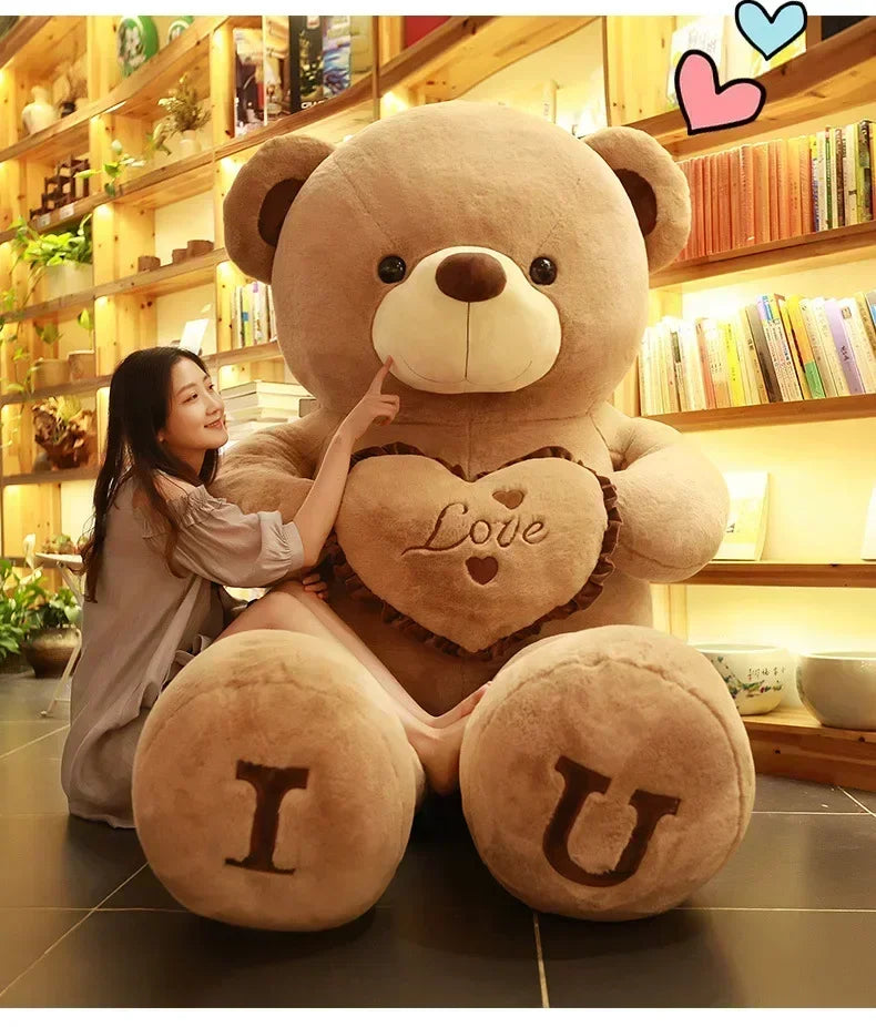 Teddy Bear 80/100cm Size Plush Toy Big Giant Pink Soft Stuffed Animals Pillow Dolls Grilfriend Girl Wife Birthday Valentines Day My Store