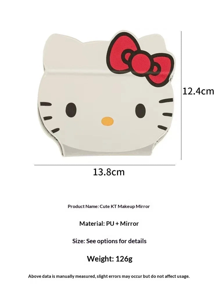 Kawaii HelloKitty Cartoon Folding Makeup Mirror Desktop Vanity Mirror Dormitory Portable Cosmetic Mirror for Girls Women My Store