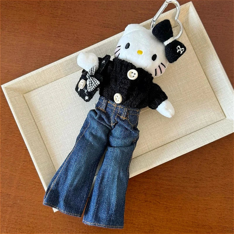 New Sanrio Plush Pendant Hello Kitty Long Leg Series Autumn/Winter Cute Bag Pendant Car Hanger Keychain Best Friend Gift My Store