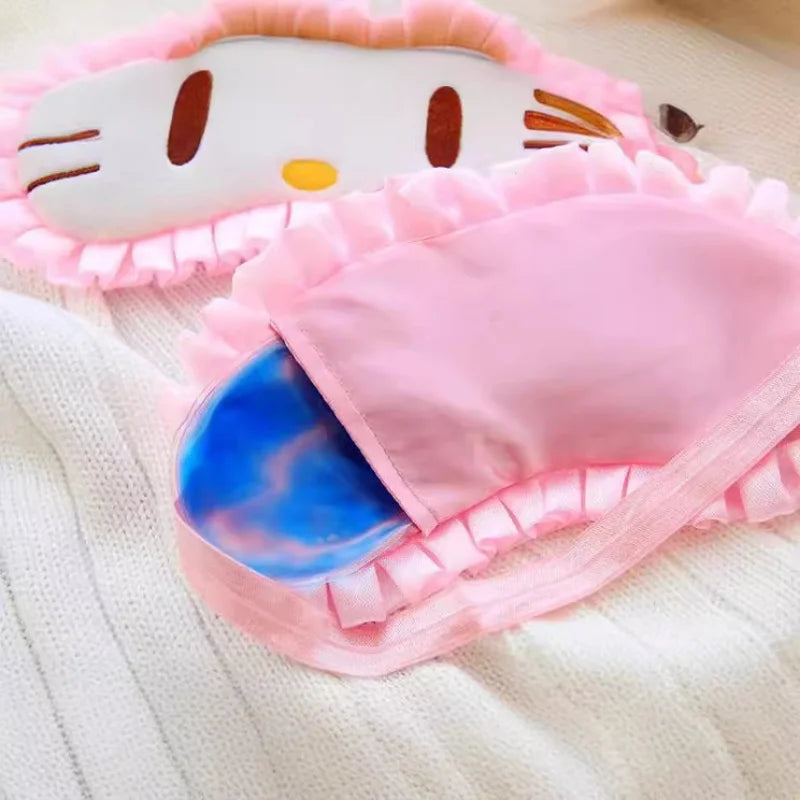 Kawaii Hello Kitty Cute Cartoon Girl Sleeping Plush Eye Mask Shade Office Sleep Student Napping Female Accessories Wholesale My Store