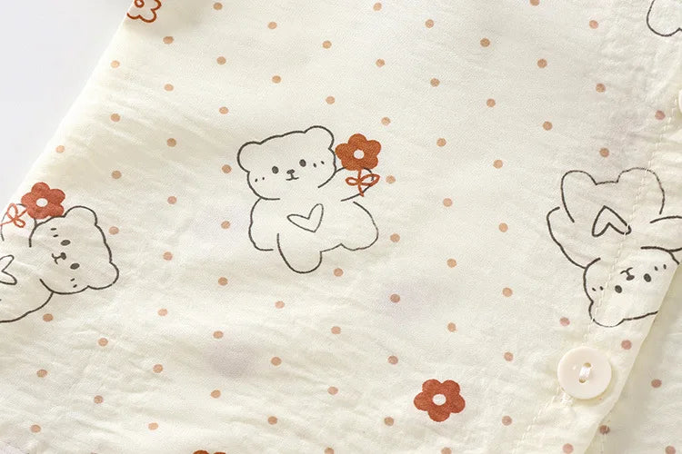 Kid Cute Floral New Sleepwear 2pcs Toddler Children Homewear Pajamas Thin Spring Summer Boys Girl Air Conditioning Clothing My Store