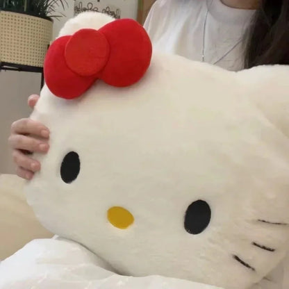Sanrios Anime Hello Kitty Plush Toy Cute Cartoon Head Pillow Kawaii Sofa Bedside Cushion Car Cushion Nap Pillow Room Decoration My Store