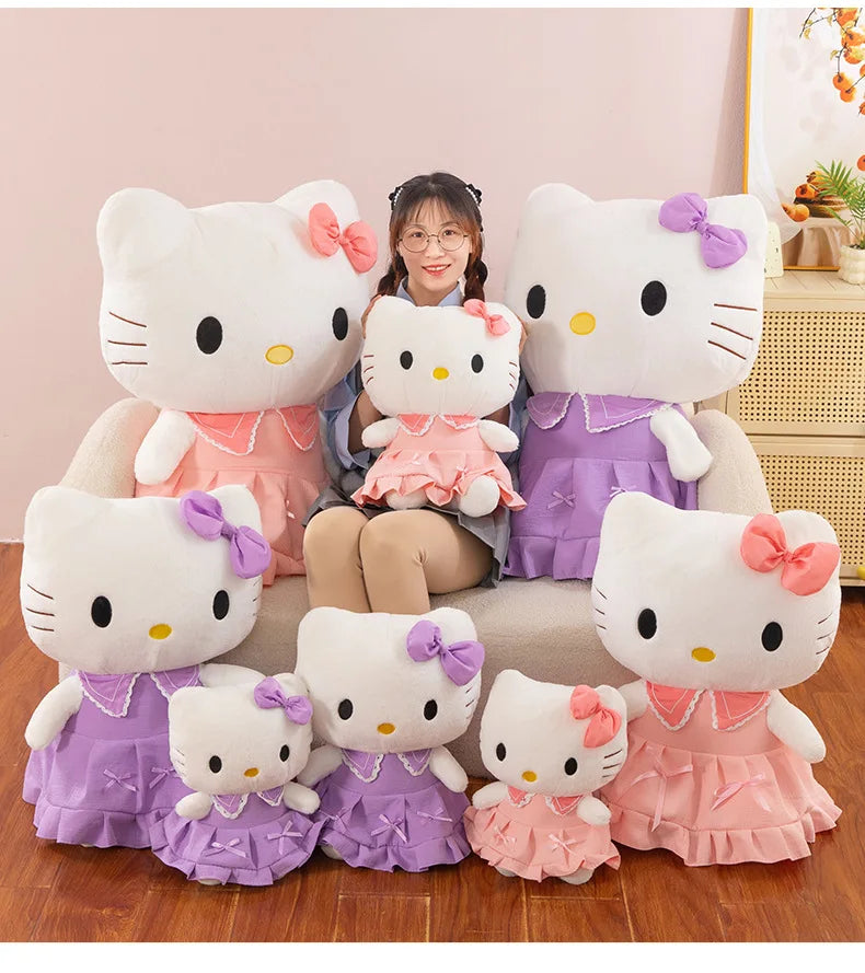 40/50cm Sanrio Hello Kitty Anime Hello Kitty Stuffed Toys Plushier Soft Pillow Birthday Gifts Kawaii Hello Kitty Plush Dolls My Store