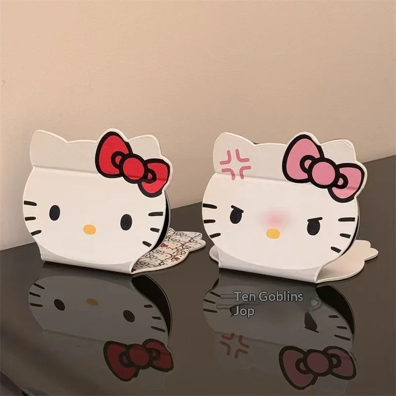Kawaii HelloKitty Cartoon Folding Makeup Mirror Desktop Vanity Mirror Dormitory Portable Cosmetic Mirror for Girls Women My Store