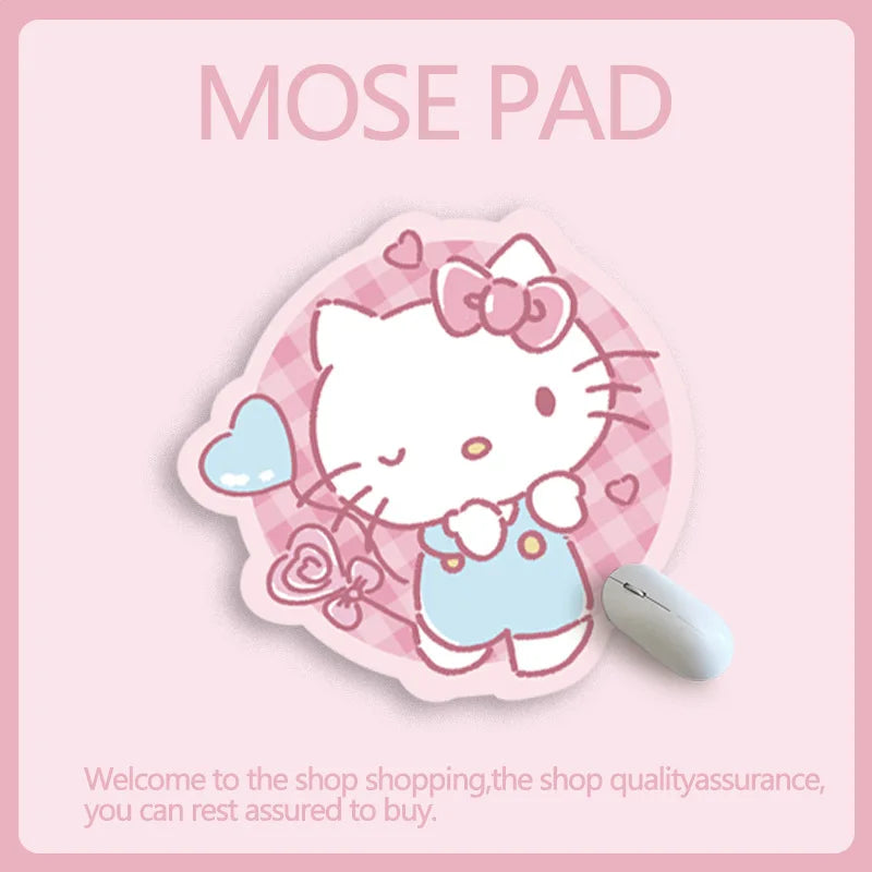 Sanrio Mouse Pad Kawaii Cinnamoroll Non Slip Table Pad Kuromi Melody Y2k Black Pink Coffee Pad Soft Mouse Pad Girl Toy Gift My Store