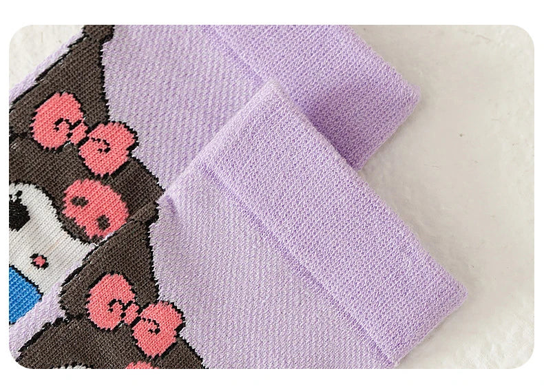 3 Pairs Spring and Summer Cartoon Anime Hello Kitty Pattern Girls Over knee Socks Cotton Comfortable and Soft Casual Girls Socks My Store