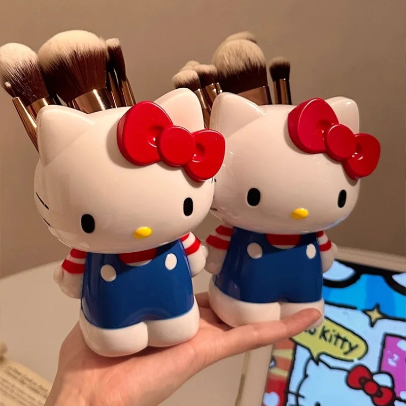 New Hello Kitty My Melody Anime Cartoon Pen Holder Makeup Brush Organizer Desktop Storage Decor Cute Girl Kawaii Collection Gift My Store