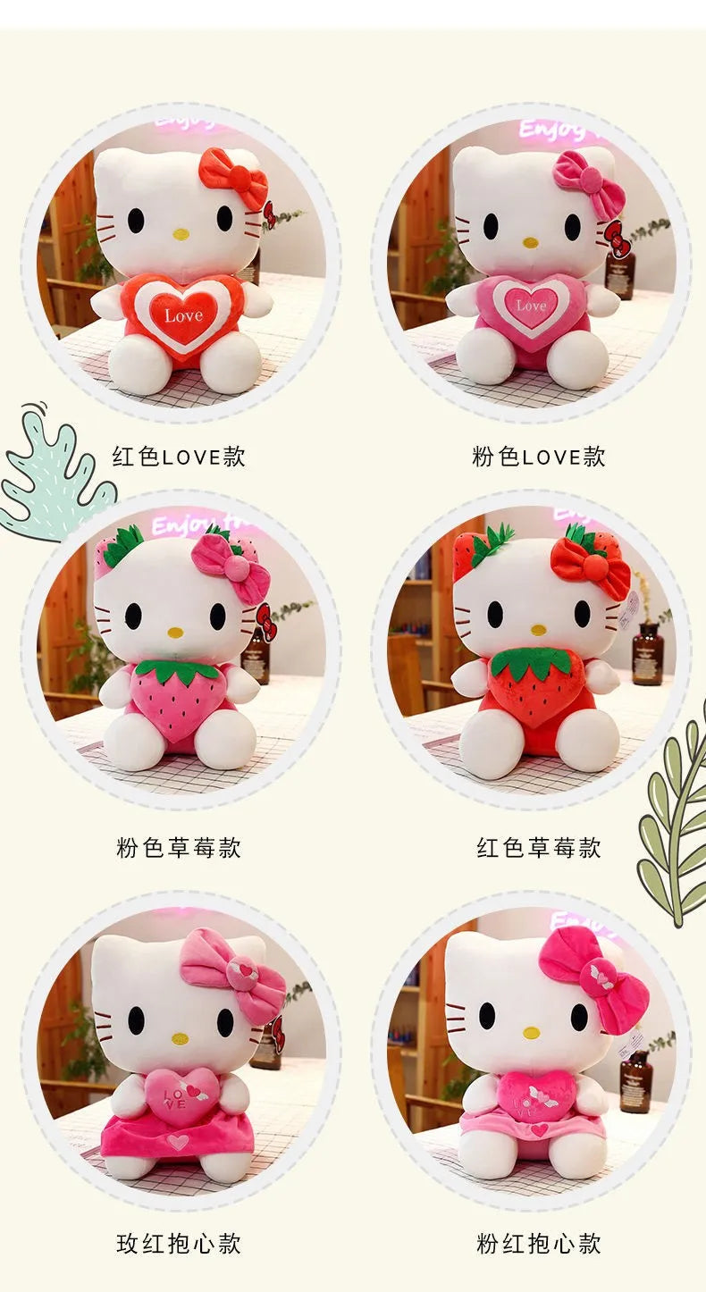 20-45cm Kawaii Hello Kitty Plush Toys Anime Kawaii Pillow Doll Stuffed Animal Children Plushies Decoration girls Birthday Gift My Store