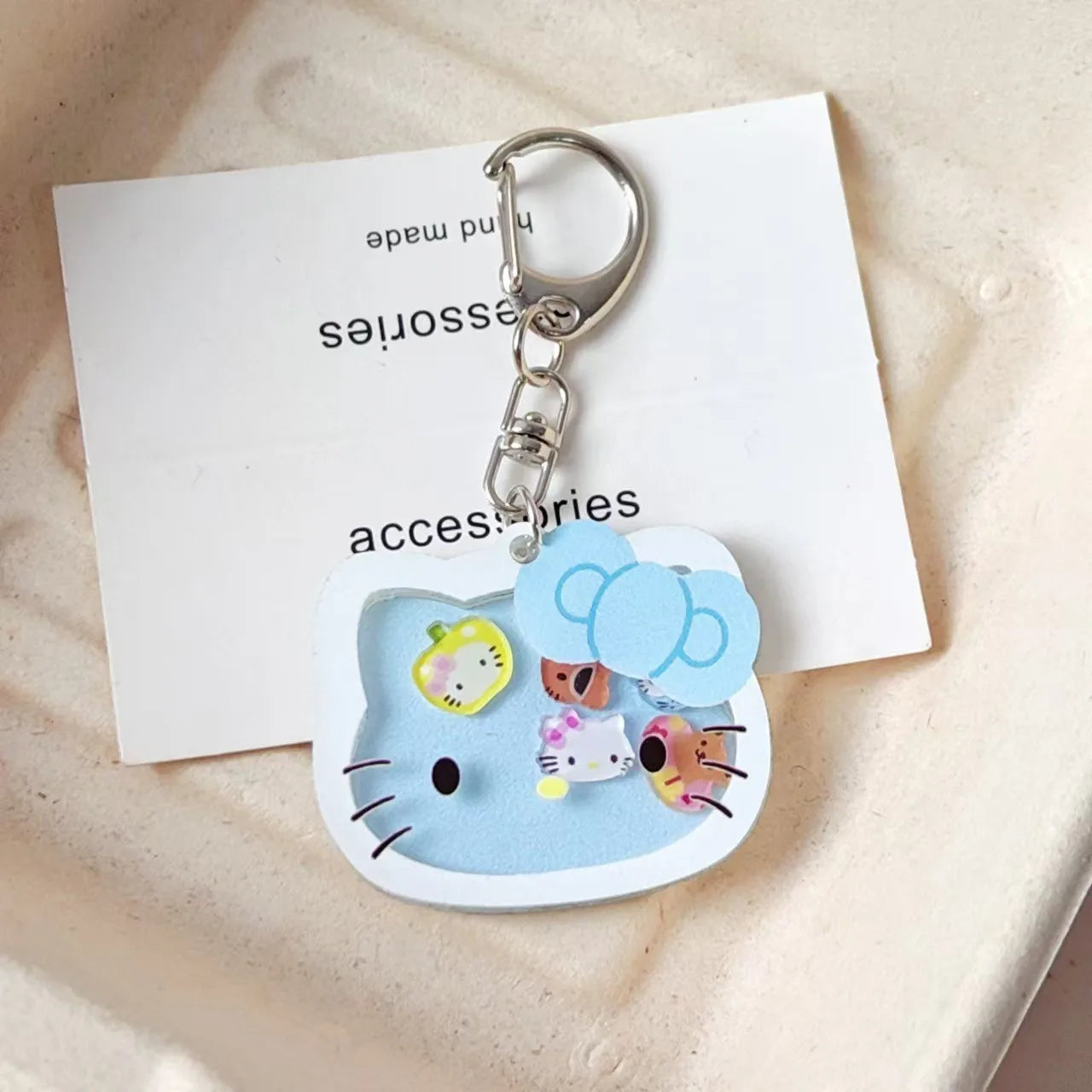 Sanrio Hello Kitty Acrylic Shaker Keychain Kawaii Shake Charm Bag Accessory For Women Girls Teens & Students Gift My Store