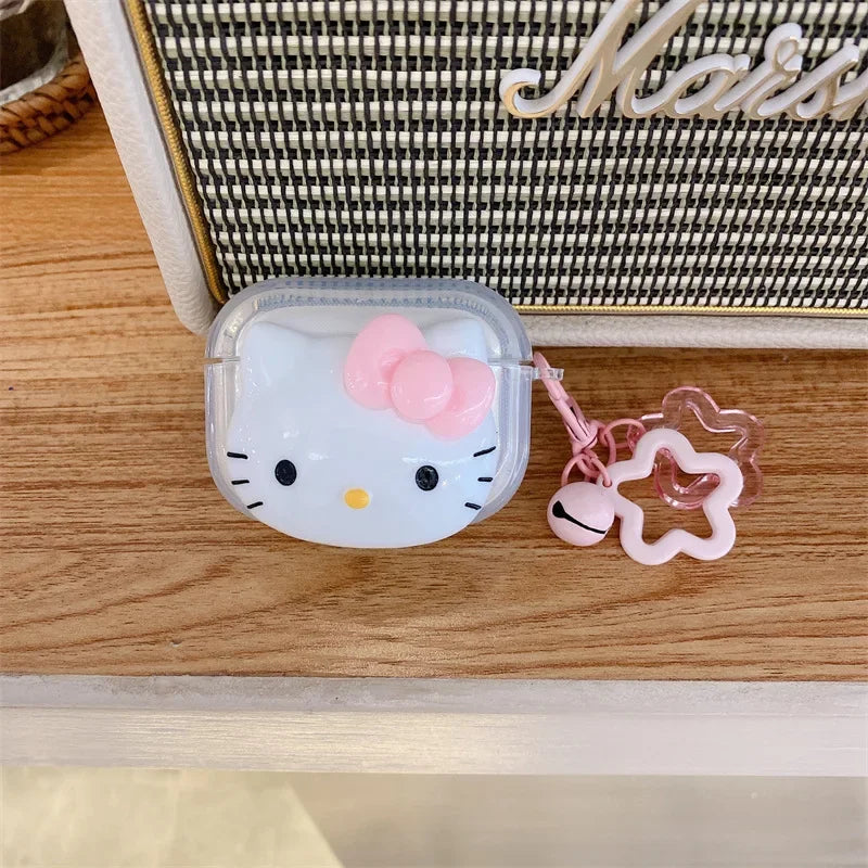 Kawaii Hello Kitty Case for AirPods 1 2 3 Pro, Anime Bluetooth Headset Soft Case for AirPods Pro2 My Store