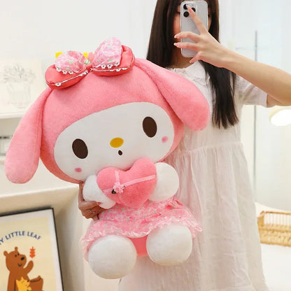 60cm Sanrio Kuromi Melody Hello Kitty Plush Toy Kawaii Cartoon Big Size KT Cat Plush Doll Soft Stuffed Pillow Kids Birthday Gift My Store