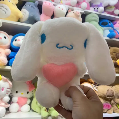 22cm Sanrio Hello Kitty Kuromi Pillow KT Plush Toy Girls Soft Stuffed Animal Toys Heart My Melody Cinnamoroll Stuff Doll Gifts My Store