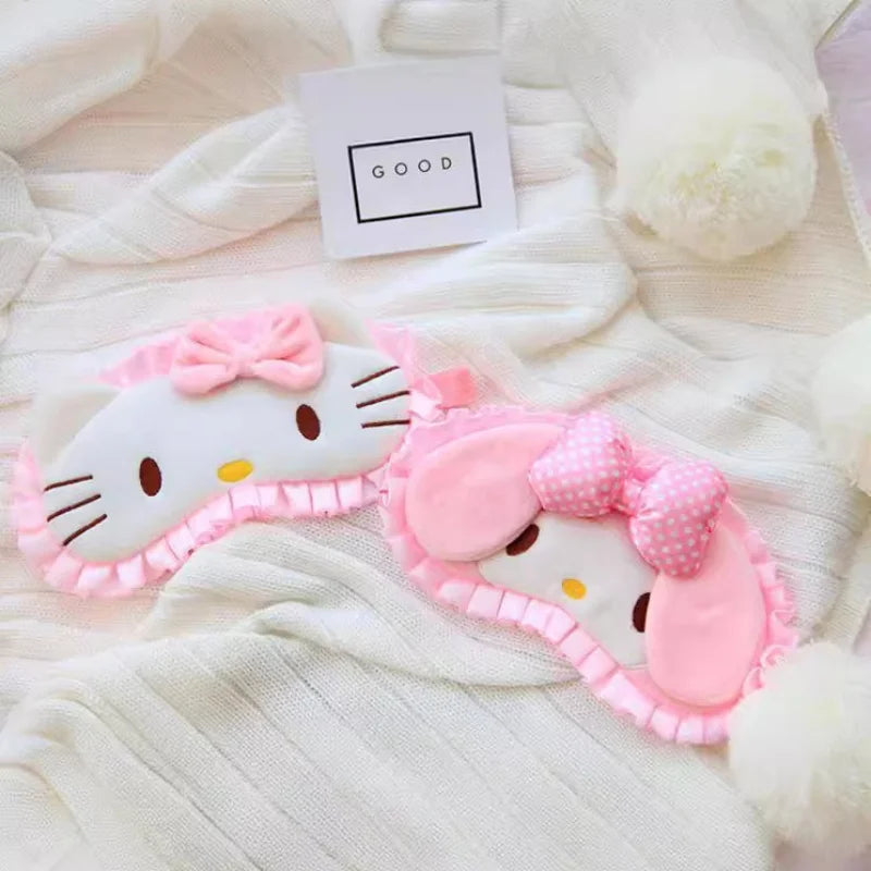 Kawaii Hello Kitty Cute Cartoon Girl Sleeping Plush Eye Mask Shade Office Sleep Student Napping Female Accessories Wholesale My Store