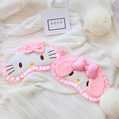 Kawaii Hello Kitty Cute Cartoon Girl Sleeping Plush Eye Mask Shade Office Sleep Student Napping Female Accessories Wholesale My Store