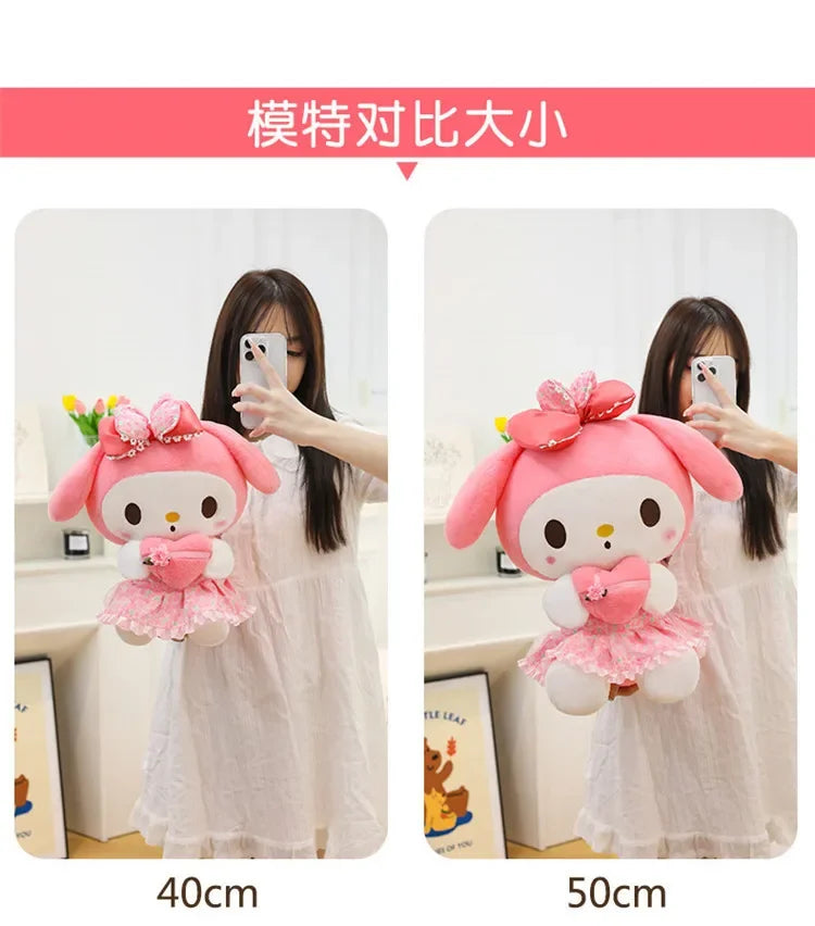 60cm Sanrio Kuromi Melody Hello Kitty Plush Toy Kawaii Cartoon Big Size KT Cat Plush Doll Soft Stuffed Pillow Kids Birthday Gift My Store