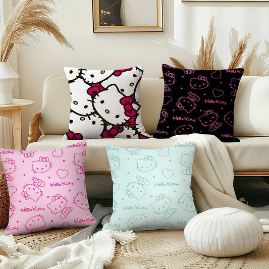 cushion cover soft Pillow bow Case for Hello Sofa Living Room kawaii Home Decor Protective k-Kitty SRO pink Pattern Covers My Store