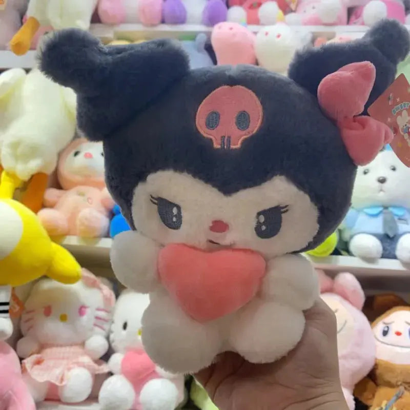 22cm Sanrio Hello Kitty Kuromi Pillow KT Plush Toy Girls Soft Stuffed Animal Toys Heart My Melody Cinnamoroll Stuff Doll Gifts My Store