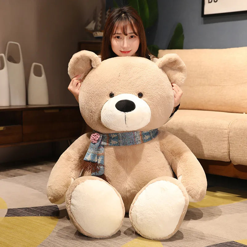 40/60/80cm Kawaii Scarf Teddy Bear Plush Toy Soft Stuffed Animal Xmas Birthday Gift for Girls Boys Kids Children My Store