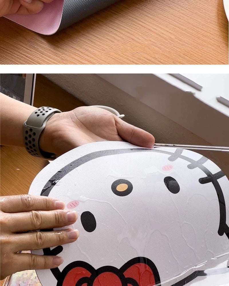 Sanrio Mouse Pad Kawaii Cinnamoroll Non Slip Table Pad Kuromi Melody Y2k Black Pink Coffee Pad Soft Mouse Pad Girl Toy Gift My Store