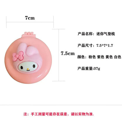 Hello kitty Kuromi My melody cute cartoon foldable comb mirror one-piece creative student portable dormitory make-up mirror My Store
