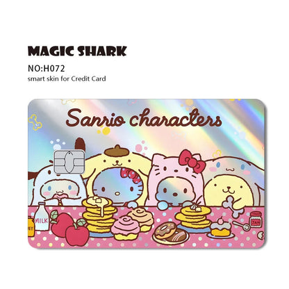 Hot Sale Hello Kitty Kuromi Holographic Laser Shinny Film Skin Cover Sticker for Debit Credit Card Bank Card My Store