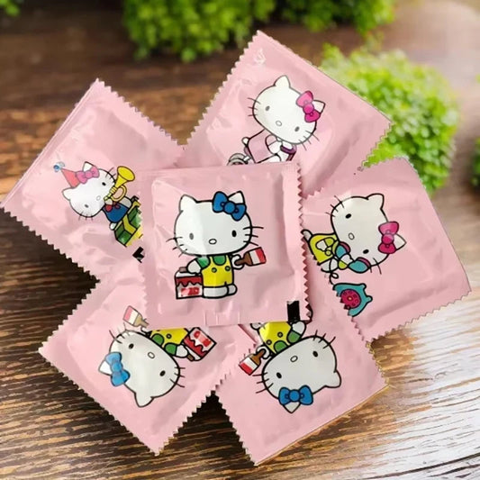 50 pairs Sanrio Hello Kitty Kawaii Thickened Portable Disposable Gloves Cartoon Pattern Independent Packaging Wholesale My Store