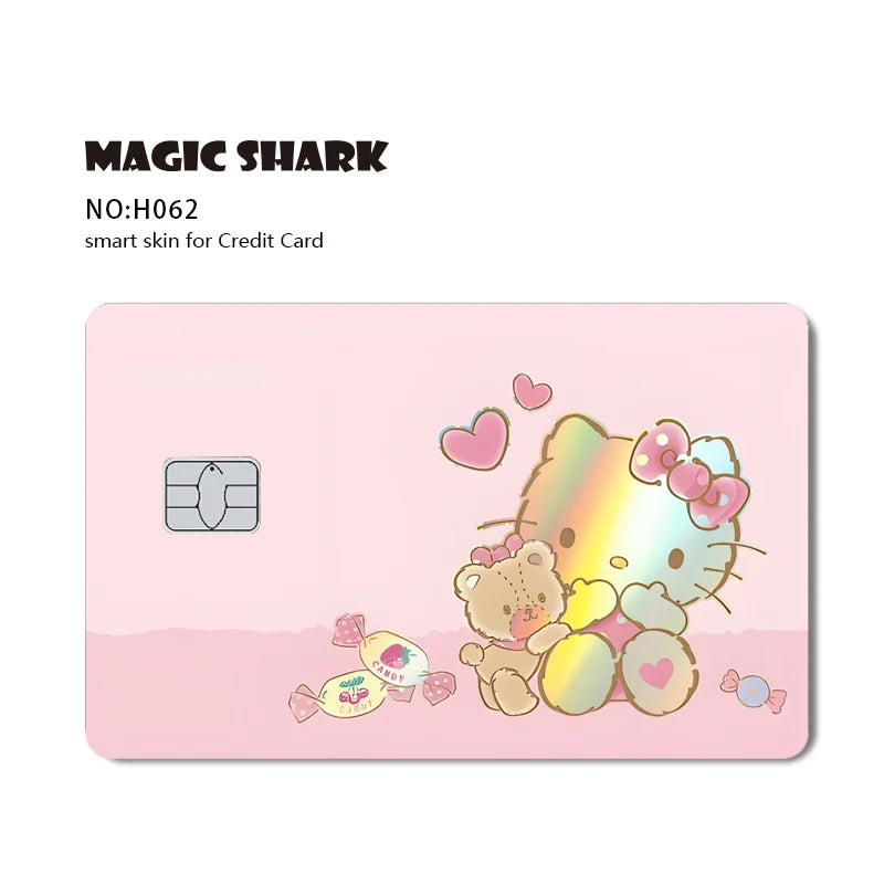 Hot Sale Hello Kitty Kuromi Holographic Laser Shinny Film Skin Cover Sticker for Debit Credit Card Bank Card My Store