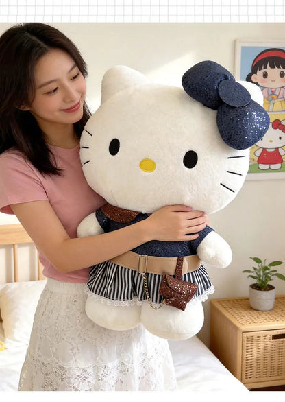 40-80CM Large Big Size Hello Kitty Plushies Sanrio Cartoon Anime Peluche Comfortable Soft Doll Ornament Children's Toy Gifts My Store