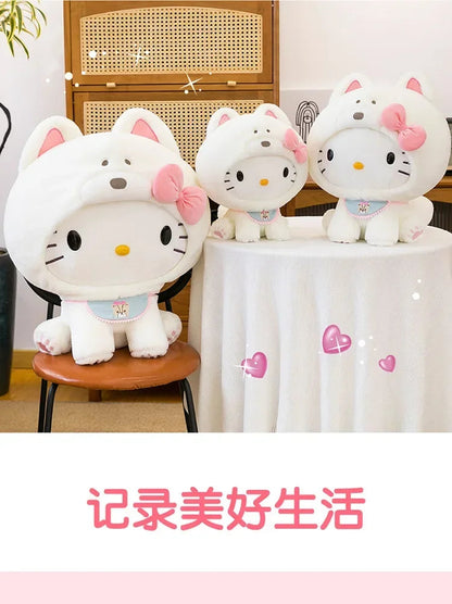 Hot Sanrio Large Size Hello Kitty Transforms Into A Puppy Series Plush Toy Cartoon Anime Filled Doll Kawaii Decorate Girl Gifts My Store