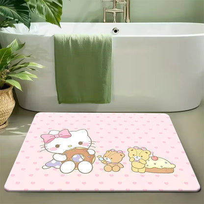 1pc Sanrio Hello Kitty Soft Large Mat - Washable, Non-Slip Runner Rug with Cute Cartoon Design for Bedroom, Living Room, Entra My Store