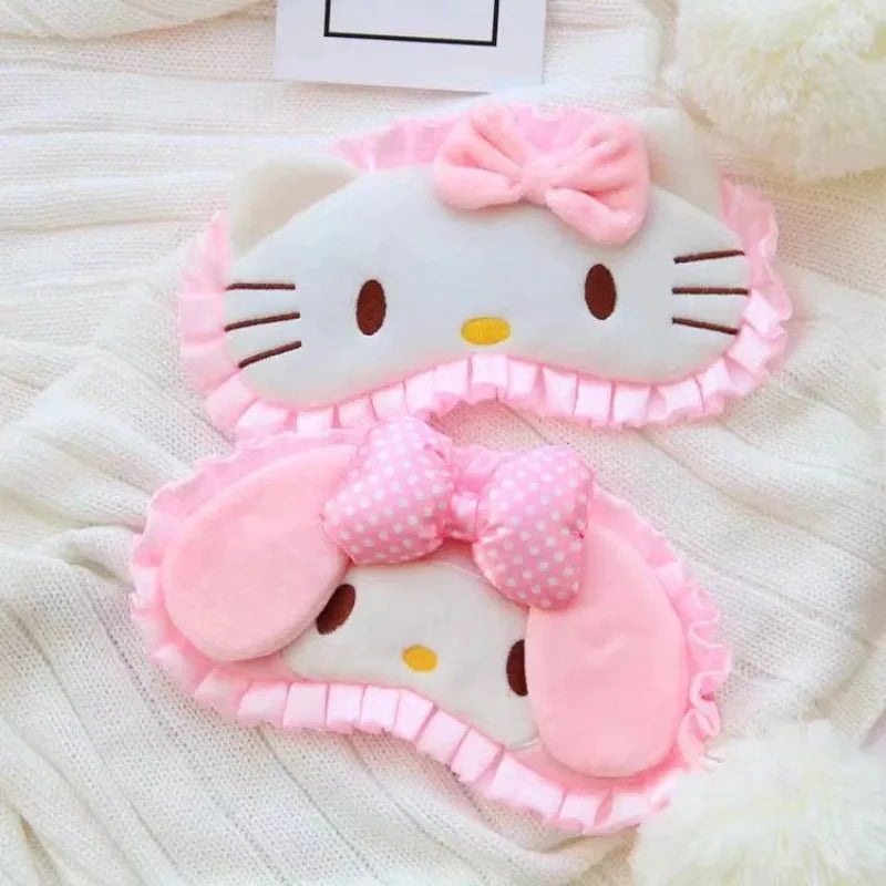 Kawaii Hello Kitty Cute Cartoon Girl Sleeping Plush Eye Mask Shade Office Sleep Student Napping Female Accessories Wholesale My Store