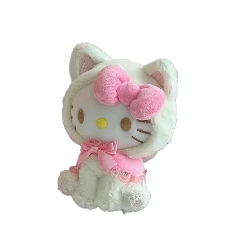 Cute Hello Kitty Plush Keychain Dopamine KT Cat Stuffed Animal Toys Kawaii Bags Doll Pendant Cartoon Plushie Girls Perfect Gifts My Store