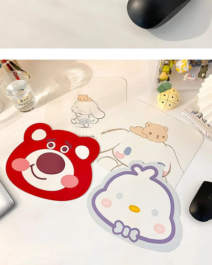 Sanrio Mouse Pad Kawaii Cinnamoroll Non Slip Table Pad Kuromi Melody Y2k Black Pink Coffee Pad Soft Mouse Pad Girl Toy Gift My Store