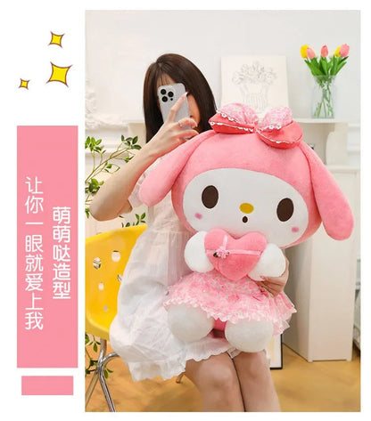 60cm Sanrio Kuromi Melody Hello Kitty Plush Toy Kawaii Cartoon Big Size KT Cat Plush Doll Soft Stuffed Pillow Kids Birthday Gift My Store