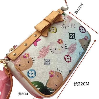 Sanrio Hello Kitty Anime Peripheral Products Outdoor Handbags Women One Shoulder Style Stick Bag Trendy Crossbody Bag Toy Gifts My Store
