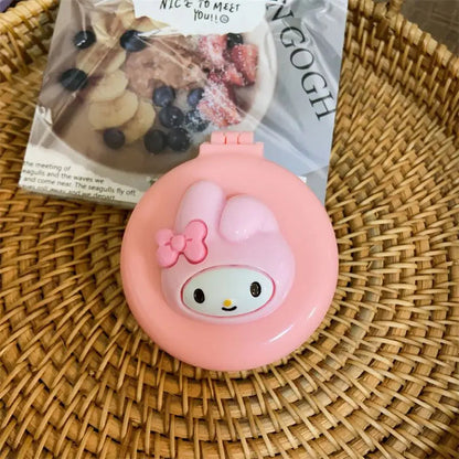 Hello kitty Kuromi My melody cute cartoon foldable comb mirror one-piece creative student portable dormitory make-up mirror My Store