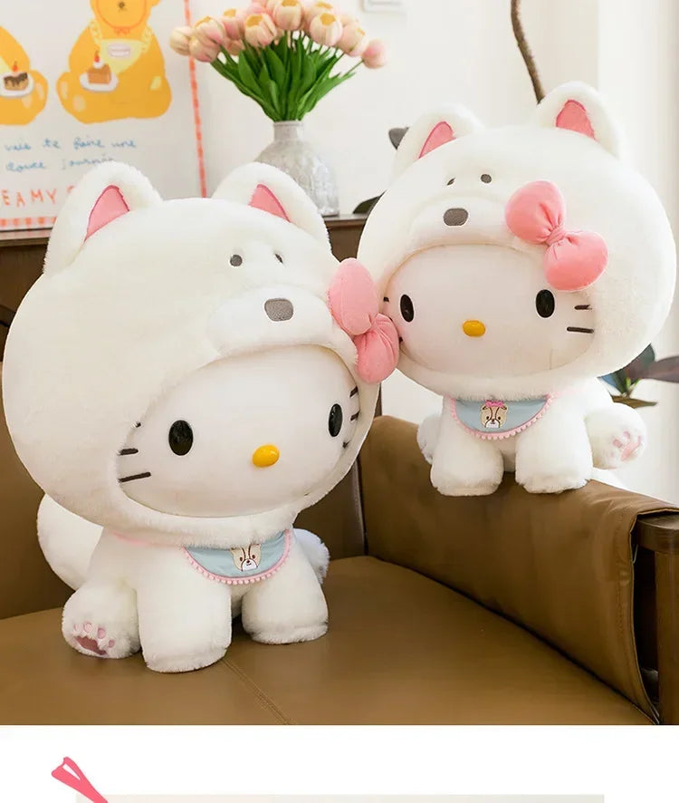 Hot Sanrio Large Size Hello Kitty Transforms Into A Puppy Series Plush Toy Cartoon Anime Filled Doll Kawaii Decorate Girl Gifts My Store