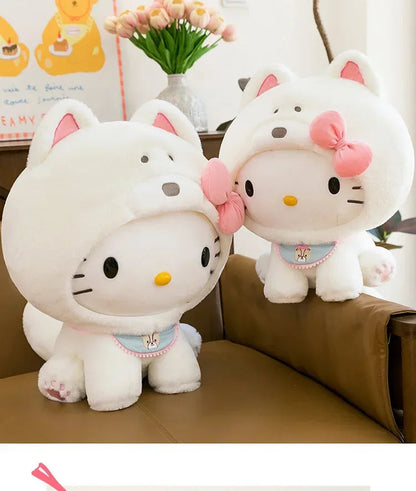 Hot Sanrio Large Size Hello Kitty Transforms Into A Puppy Series Plush Toy Cartoon Anime Filled Doll Kawaii Decorate Girl Gifts My Store