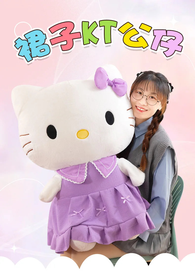 40/50cm Sanrio Hello Kitty Anime Hello Kitty Stuffed Toys Plushier Soft Pillow Birthday Gifts Kawaii Hello Kitty Plush Dolls My Store