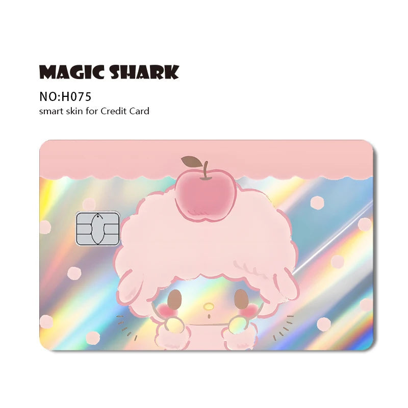 Hot Sale Hello Kitty Kuromi Holographic Laser Shinny Film Skin Cover Sticker for Debit Credit Card Bank Card My Store
