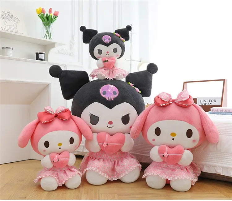 60cm Sanrio Kuromi Melody Hello Kitty Plush Toy Kawaii Cartoon Big Size KT Cat Plush Doll Soft Stuffed Pillow Kids Birthday Gift My Store